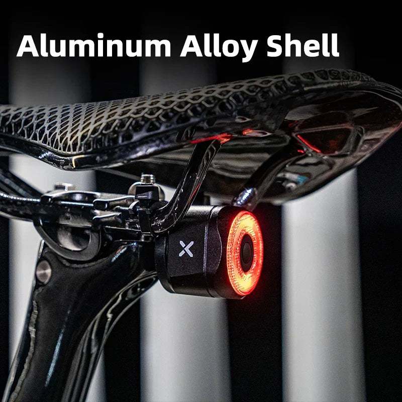 Tail Light Auto Brake Sensing Bicycle Rear Light Black