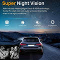 Cámara para auto doble lente 1080p con visión nocturna IR